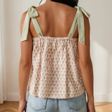 Ellie Knot Straps Babydoll Tank Top