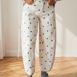 Dallas Polka Dot Print Barrel Jeans