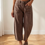 Briar Square Patch Pocket Ankle-length Barrel Jeans