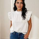 Logan Flutter Sleeve Denim Top