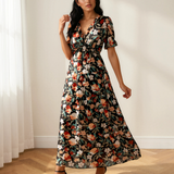 Haisley V Neck Short Sleeve Maxi Dress