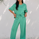 Drop Shoulder Boxy Tee and Barrel Pants Set