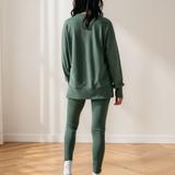 Remi Oversize Slit Sweatshirt Ribbed Leggings 2pcs Set