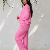 Addie V Neck Pullover and Drawstring Sweatpants Set