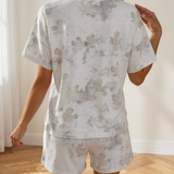 White Woodland Camouflage Short Set