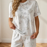 White Woodland Camouflage Short Set