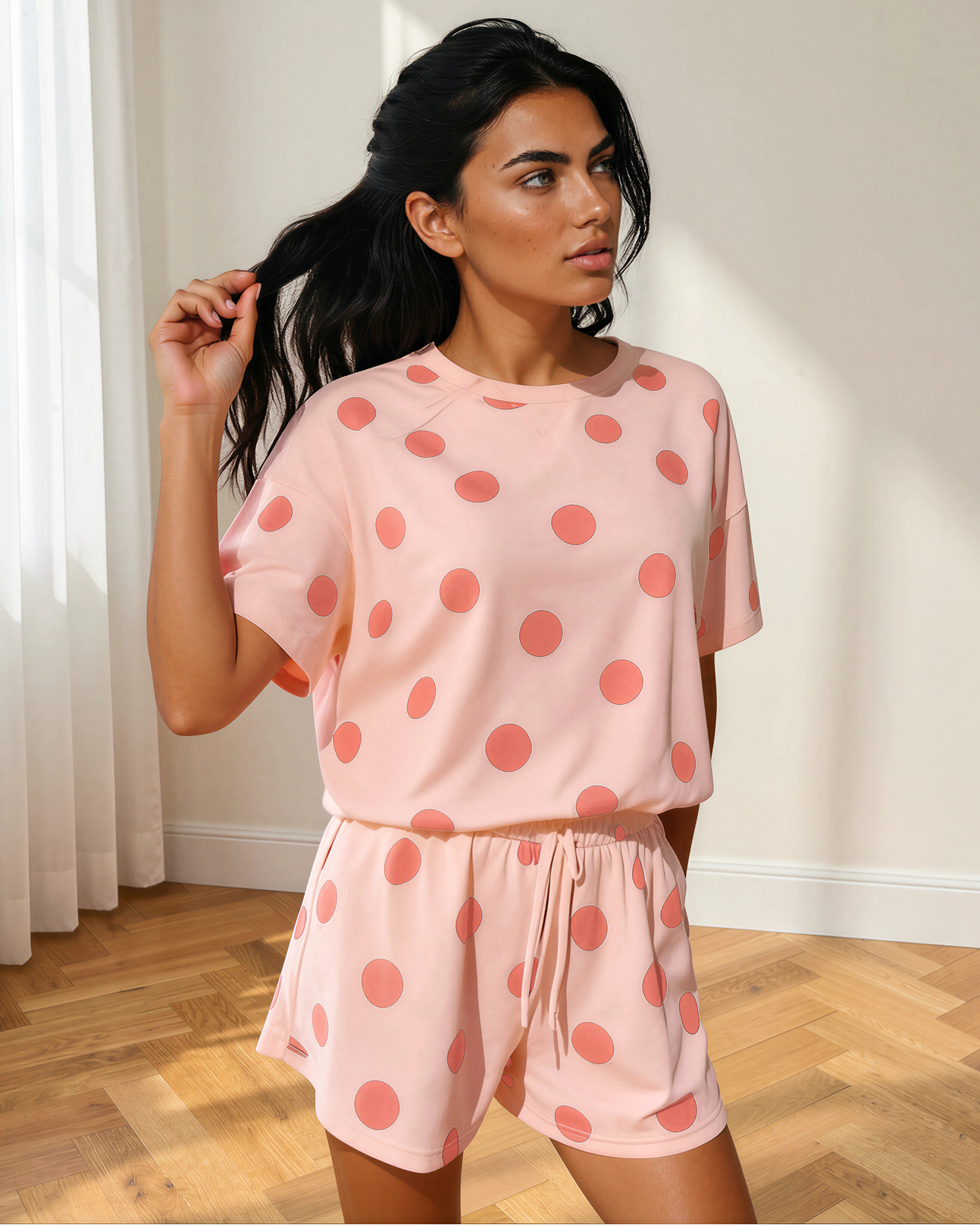 Myla Drawstring Elastic Waist Short Set