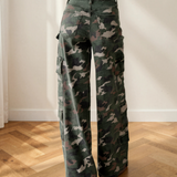 Peyton Camo Cargo Wide Leg Pants