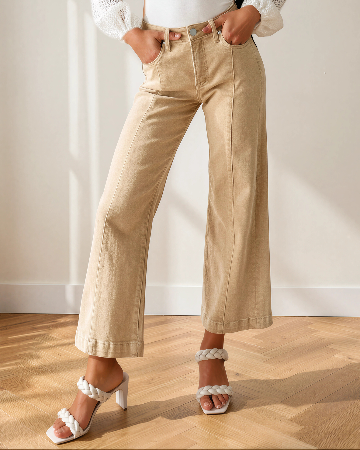 Elsie Center Seam Cropped Jeans