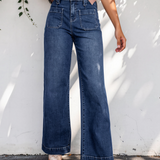 Sutton Wide Leg Pocketed High Waist Jeans
