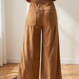 Aven Elastic Waist Ankle Length Wide Leg Pants