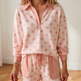 Zoey Pullover Patch Pocket Casual Shorts Set