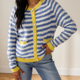 Olivia Striped Knit Cardigan