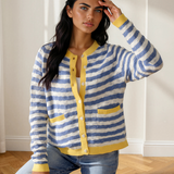 Olivia Striped Knit Cardigan