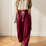 Sienna Drawstring Corduroy Casual Pants