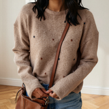Valentina Dot Detail Drop Shoulder Sweater