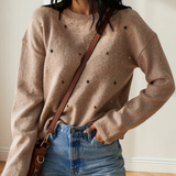 Valentina Dot Detail Drop Shoulder Sweater