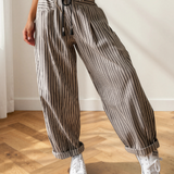 Lucy Stripe Drawstring Casual Loose Pants