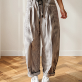 Lucy Stripe Drawstring Casual Loose Pants