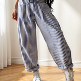 Lucy Stripe Drawstring Casual Loose Pants