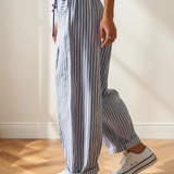 Lucy Stripe Drawstring Casual Loose Pants