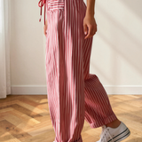 Lucy Stripe Drawstring Casual Loose Pants