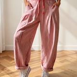 Lucy Stripe Drawstring Casual Loose Pants
