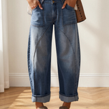 Alice Curved-Knife Ankle-Length Casual Jeans