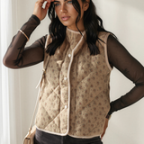 Mabel Quilted Concealed Button Vest