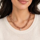 Bailey Necklace - Peach Moonstone