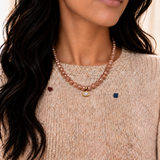Bailey Necklace - Peach Moonstone