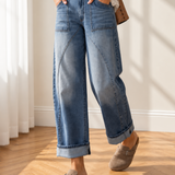 Alice Curved-Knife Ankle-Length Casual Jeans