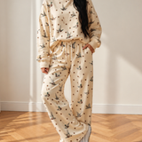 Mallard Print Crewneck Pullover Two Piece Pants Set