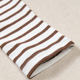 Mia Stripe Ribbed Knit Flared Dress