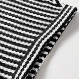 Jaslyn Stripe Breathable Textured Knit Short 2pcs Set