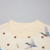 Mallard Print Crewneck Pullover Two Piece Pants Set