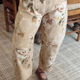Meadow Floral Print Relaxed Barrel Jeans