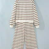 Lily Drawstring Pant Set - Brown