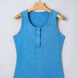 Vintage Distressed Ribbed Mineral Wash Tank Top