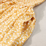Bea Smocked High Waist Floral Maxi Dress