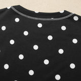 Avery Polka Dot Pants Set | Wide Leg Two Piece Set | Black