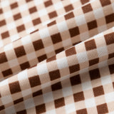 Gingham Crew Neck Long Sleeve Top and Skort Set