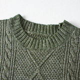 Cable Knit Sweater Dress - Green | Dropship