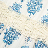 Maisie Lace Patchwork Detail Wide Leg Pants