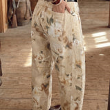 Meadow Floral Print Relaxed Barrel Jeans