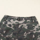 Peyton Camo Multi Pocket Cargo Wide Leg Jeans | Dropship