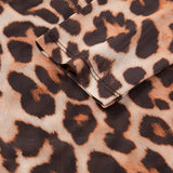 Blakely Leopard Mock Neck Long Sleeve Mesh Top