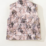 Tessa Camo Leaf Print Winter Puffer Vest - Camo