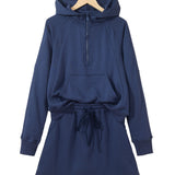 Mary Long Sleeve Zip-Up Top Elastic Waist Skort Set