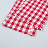 Gingham Tie Elastic Waist Shift Pants